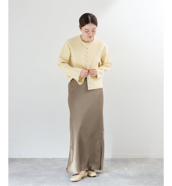 IENA「《追加16》ダブルサテンスカート」|スカート|