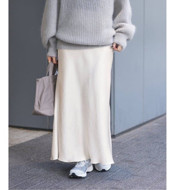 IENA「《追加16》ダブルサテンスカート」|スカート|