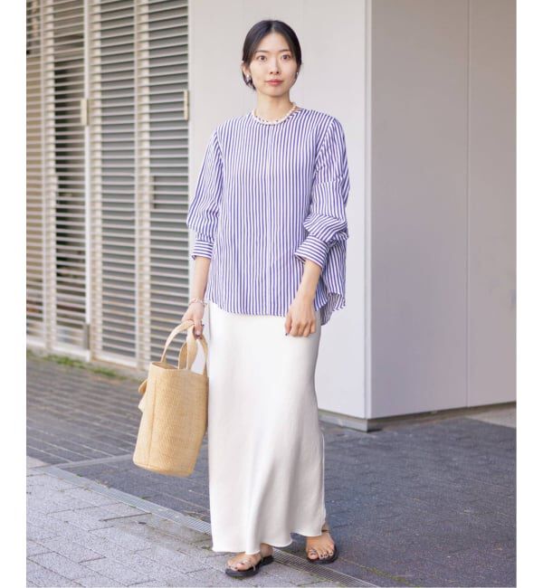 IENA「《追加16》ダブルサテンスカート」|スカート|