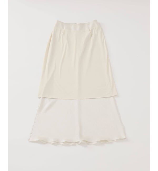 IENA「《追加16》ダブルサテンスカート」|スカート|