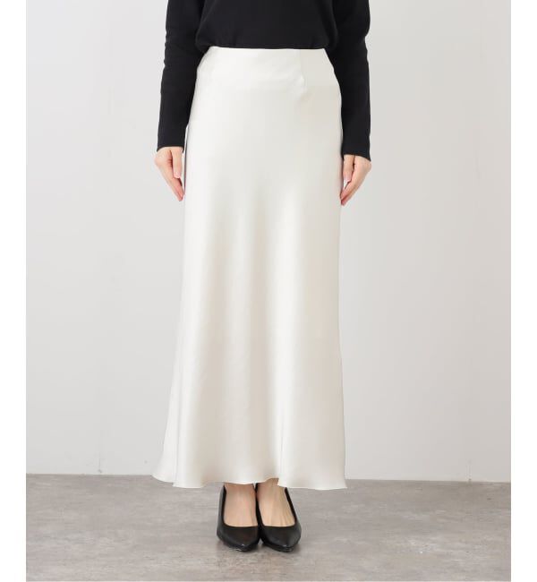 IENA「《追加16》ダブルサテンスカート」|スカート|