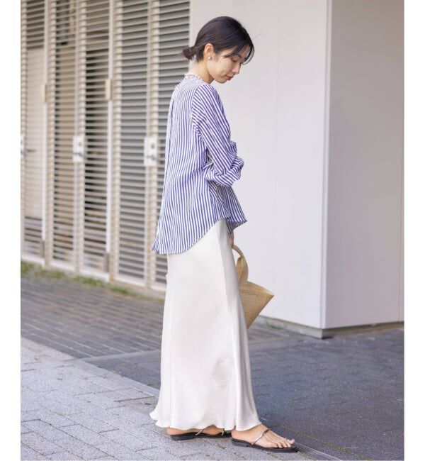 IENA「《追加16》ダブルサテンスカート」|スカート|