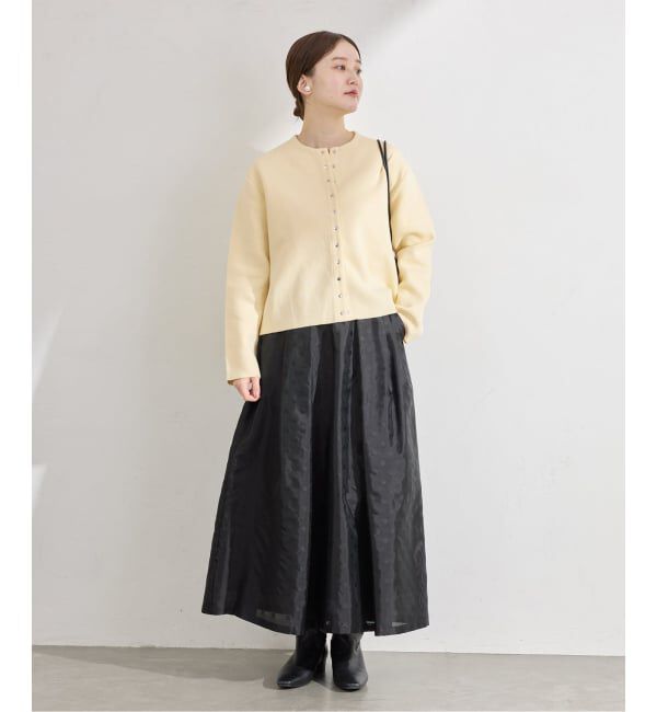 IENA「《追加2》ダブルフェイススナップカーディガン」|カーディガン|