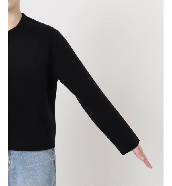 IENA「《追加2》ダブルフェイススナップカーディガン」|カーディガン|