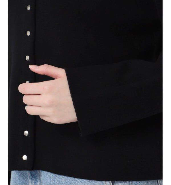 IENA「《追加2》ダブルフェイススナップカーディガン」|カーディガン|