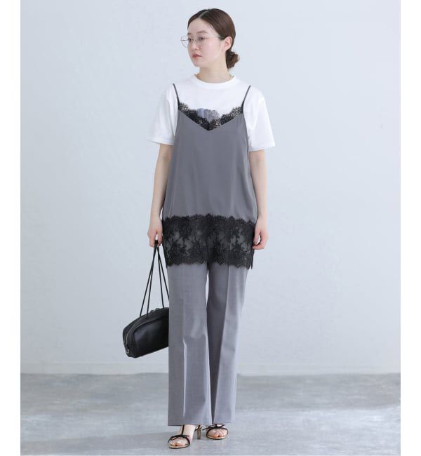 IENA「《予約》リバーレースサテンキャミソール」|キャミソール|