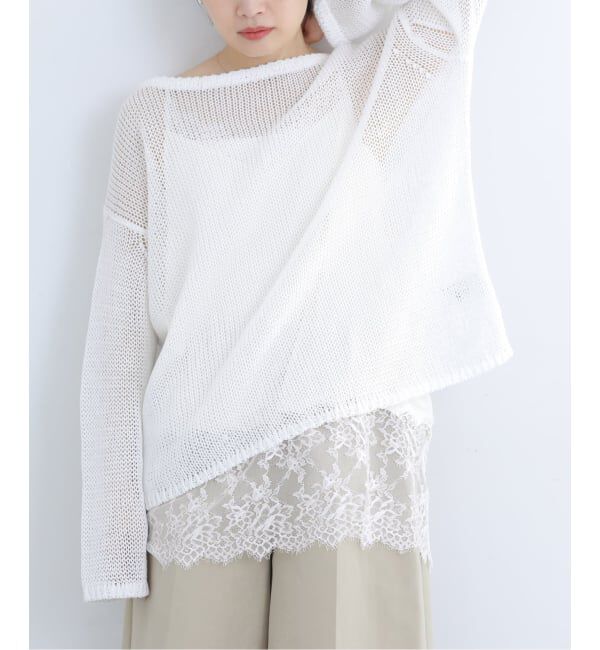 IENA「《予約》リバーレースサテンキャミソール」|キャミソール|