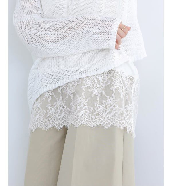 IENA「《予約》リバーレースサテンキャミソール」|キャミソール|