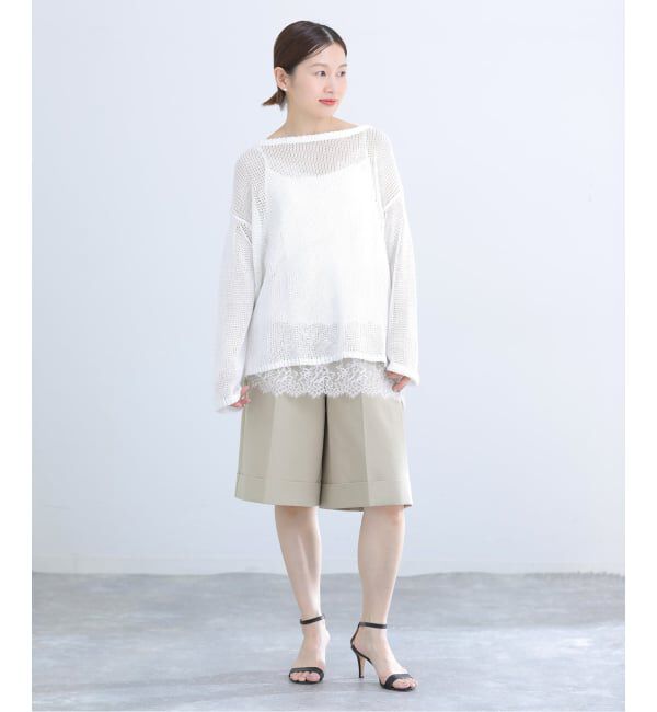 IENA「《予約》リバーレースサテンキャミソール」|キャミソール|