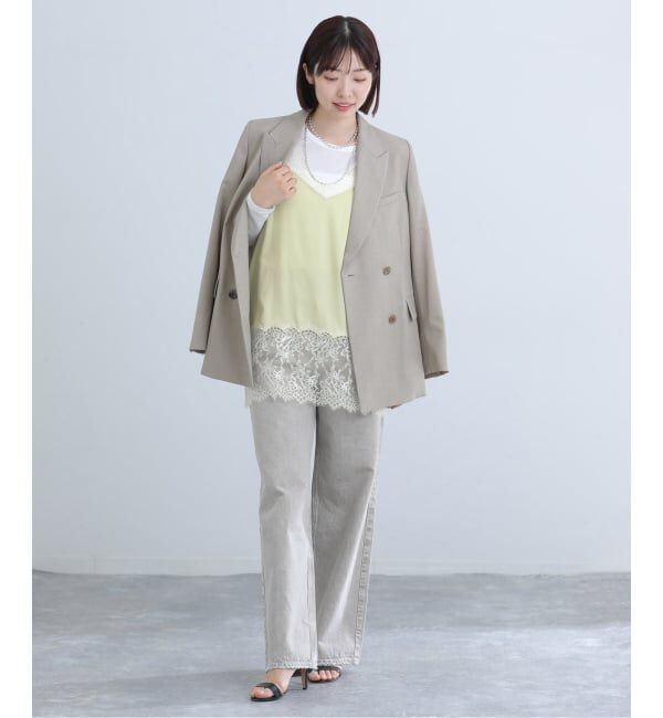 IENA「《予約》リバーレースサテンキャミソール」|キャミソール|