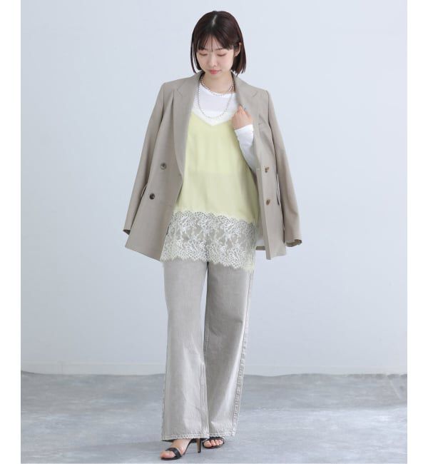 IENA「《予約》リバーレースサテンキャミソール」|キャミソール|