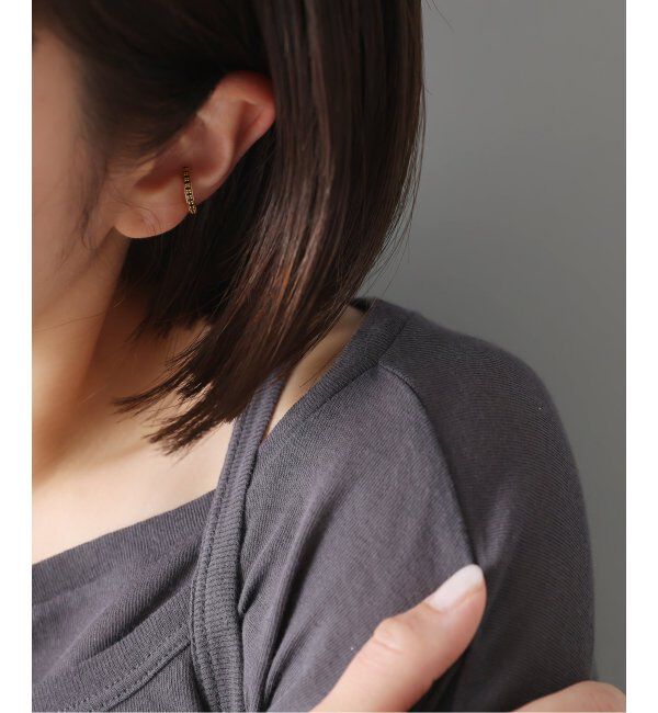 Spick and Span「《WEB限定》【SAMH by LILAS】イヤーカフオニキス SV（片耳）」|イヤーカフ|