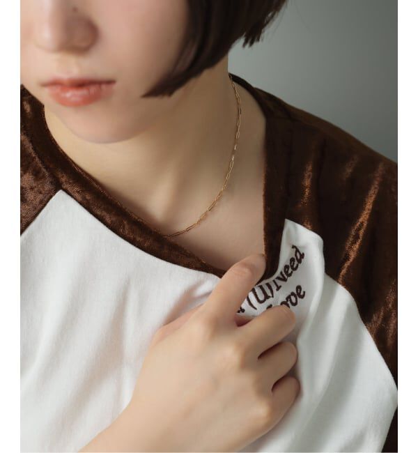 Lilas by Spick&Span「ペーパークリップチェーン40cmネックレス K18」|ネックレス|