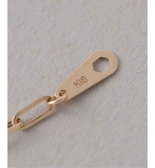 Lilas by Spick&Span「ペーパークリップチェーン40cmネックレス K18」|ネックレス|