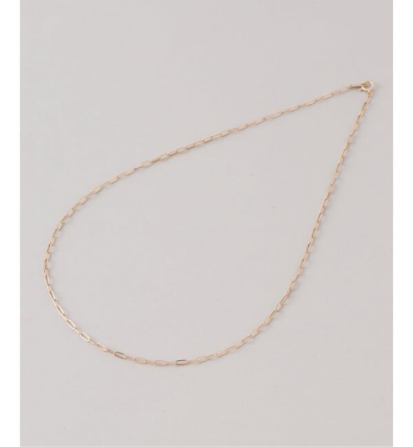 Lilas by Spick&Span「ペーパークリップチェーン40cmネックレス K18」|ネックレス|