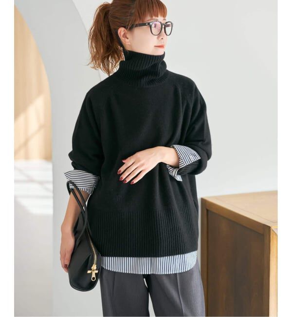 ウールカシミヤ ラグランタートルニット（Spick and Span）｜ルミネの