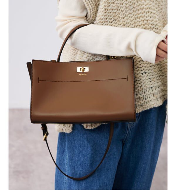 FRAMeWORK「ORSETTO/オルセット ワンハンドルSHOULDERツキ カナグバッグ」|ショルダー・メッセンジャー|キャメル