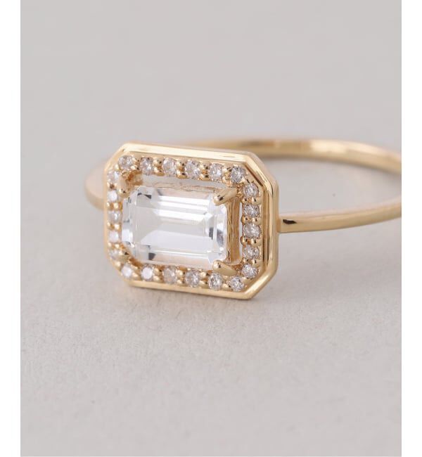 Lilas by Spick&Span「アップグレードホワイトトパーズリング K18」|リング|