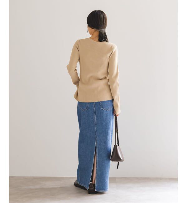 NOBLE「《WEB限定追加》レースアップリブニット」|ニット・セーター|