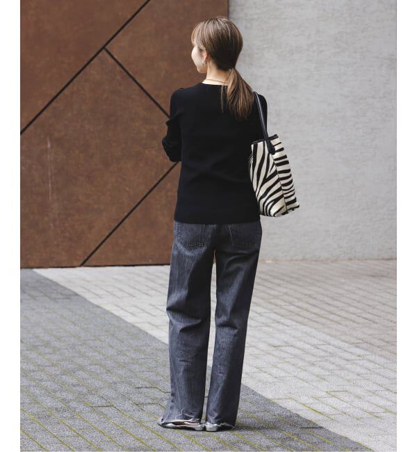 NOBLE「《WEB限定追加》レースアップリブニット」|ニット・セーター|