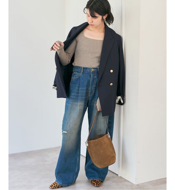 Spick and Span「《手洗い可》スクエアリブニット」|ニット・セーター|