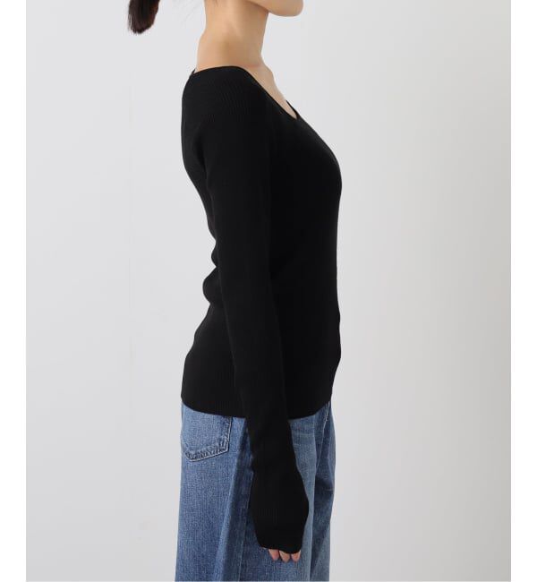 Spick and Span「《手洗い可》スクエアリブニット」|ニット・セーター|