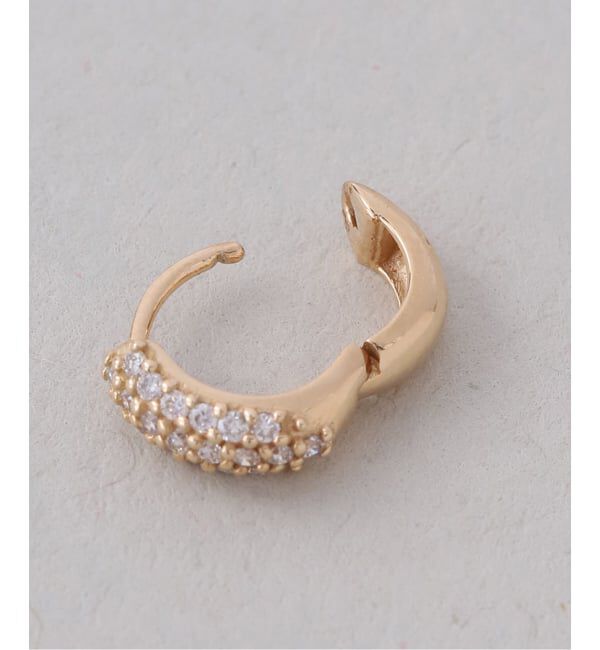 Lilas by Spick&Span「beansパヴェダイヤフープピアス K18（両耳）」|ピアス|