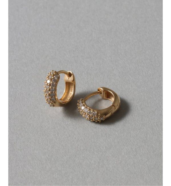 Lilas by Spick&Span「beansパヴェダイヤフープピアス K18（両耳）」|ピアス|