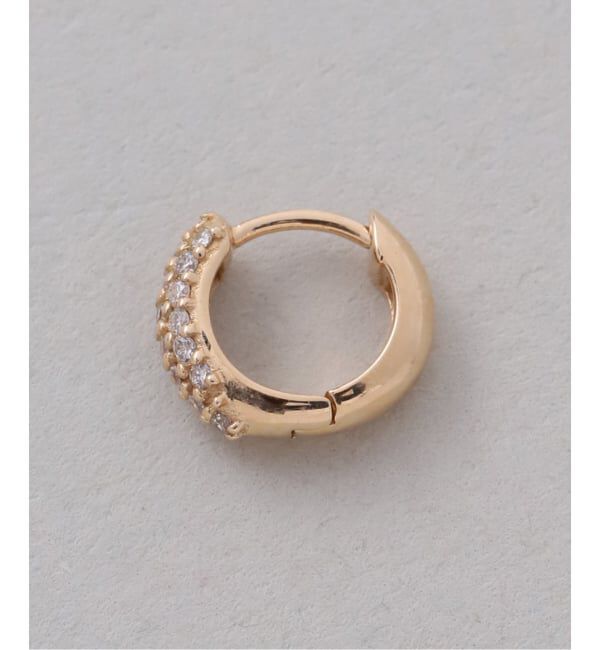 Lilas by Spick&Span「beansパヴェダイヤフープピアス K18（両耳）」|ピアス|