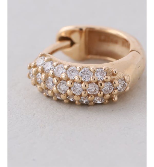 Lilas by Spick&Span「beansパヴェダイヤフープピアス K18（両耳）」|ピアス|