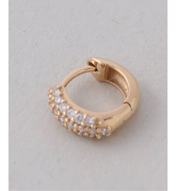 Lilas by Spick&Span「beansパヴェダイヤフープピアス K18（両耳）」|ピアス|