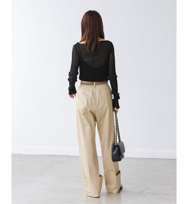 NOBLE「《WEB限定カラー》シアーホリゾンタルリブニット」|ニット・セーター|