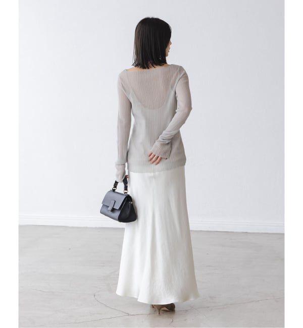 NOBLE「《WEB限定カラー》シアーホリゾンタルリブニット」|ニット・セーター|