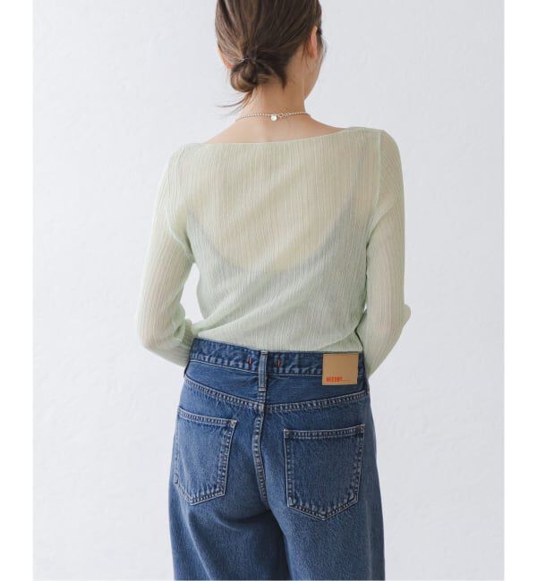 NOBLE「《WEB限定カラー》シアーホリゾンタルリブニット」|ニット・セーター|