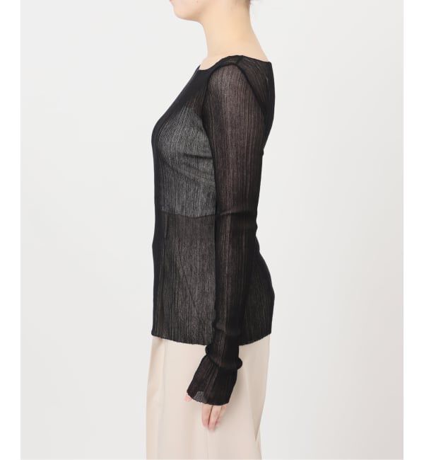 NOBLE「《WEB限定カラー》シアーホリゾンタルリブニット」|ニット・セーター|