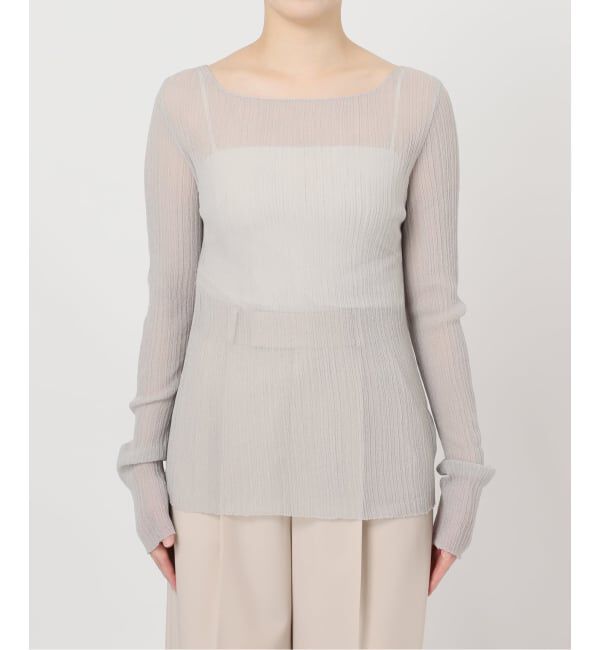 NOBLE「《WEB限定カラー》シアーホリゾンタルリブニット」|ニット・セーター|