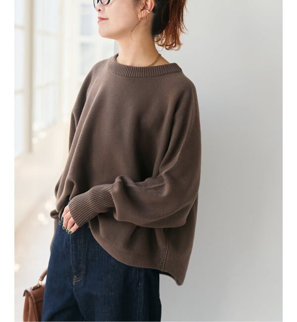 Spick and Span「《WEB限定 / 追加》バルキーヤーンドルマンロングリブニット」|ニット・セーター|