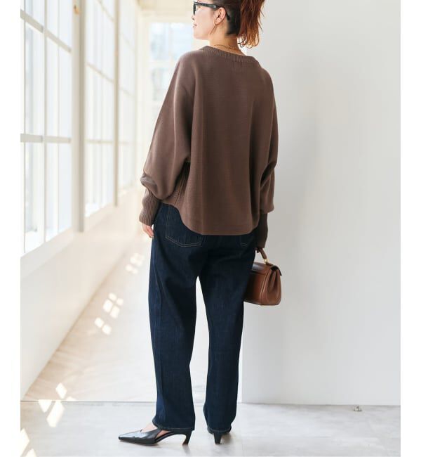 Spick and Span「《WEB限定 / 追加》バルキーヤーンドルマンロングリブニット」|ニット・セーター|