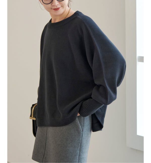 Spick and Span「《WEB限定 / 追加》バルキーヤーンドルマンロングリブニット」|ニット・セーター|