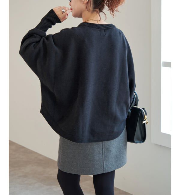 Spick and Span「《WEB限定 / 追加》バルキーヤーンドルマンロングリブニット」|ニット・セーター|