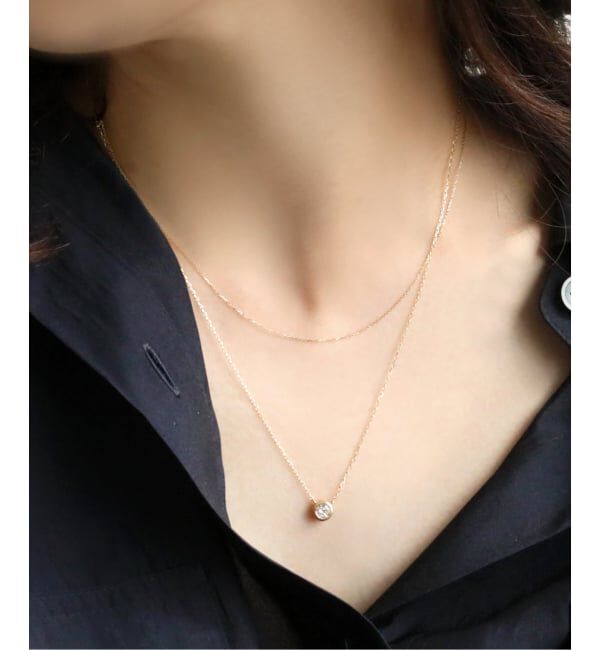 Lilas by Spick&Span「フクリン0.28ctダイヤネックレス K18」|ネックレス|
