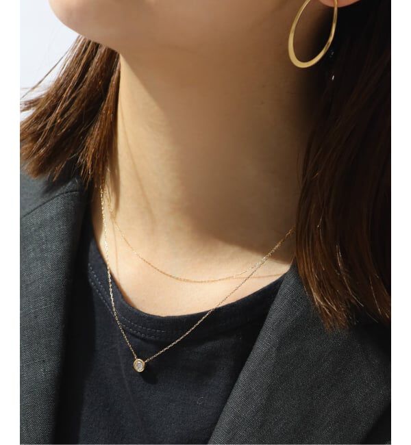 Lilas by Spick&Span「フクリン0.28ctダイヤネックレス K18」|ネックレス|