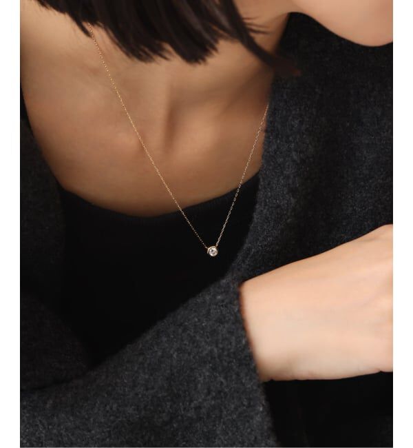 Lilas by Spick&Span「フクリン0.28ctダイヤネックレス K18」|ネックレス|