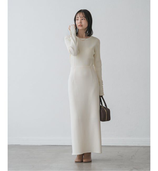 NOBLE「《WEB＆日本橋店限定・追加》ボタンディテールタイトリブニット」|ニット・セーター|