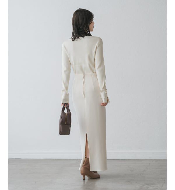 NOBLE「《WEB＆日本橋店限定・追加》ボタンディテールタイトリブニット」|ニット・セーター|