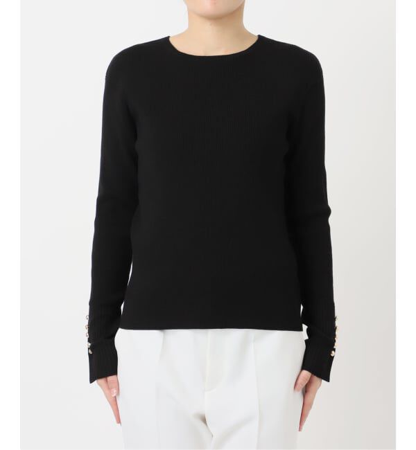 NOBLE「《WEB＆日本橋店限定・追加》ボタンディテールタイトリブニット」|ニット・セーター|