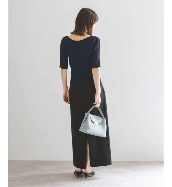 NOBLE「《予約》ゴールドボタンVネックリブニット」|カーディガン|