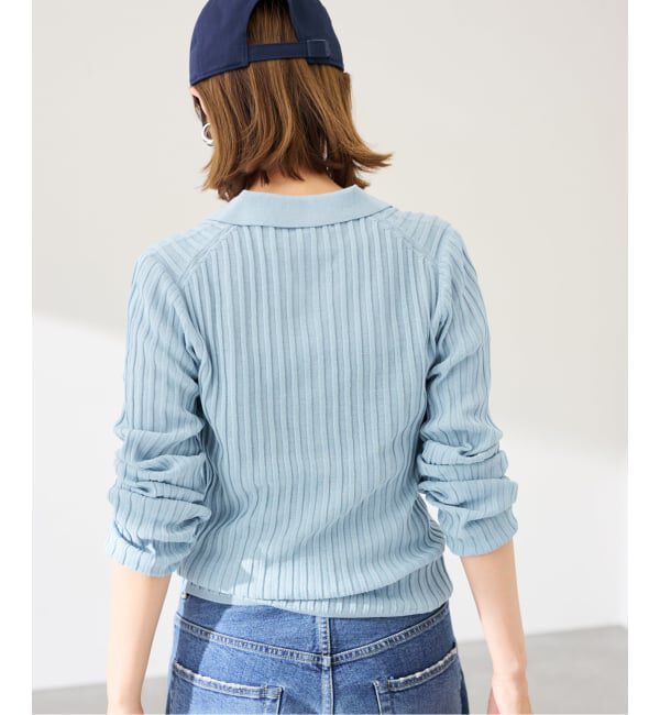 FRAMeWORK「≪予約≫リブニットポロシャツ」|ニット・セーター|