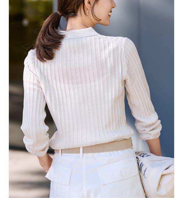 FRAMeWORK「≪予約≫リブニットポロシャツ」|ニット・セーター|