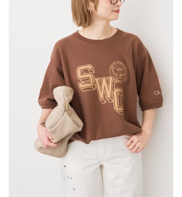 Spick and Span「《予約》Champion/チャンピオン REVERSE WEAVE SHORT SLEEVE SWEA」|スウェット・ジャージ|ブラウン